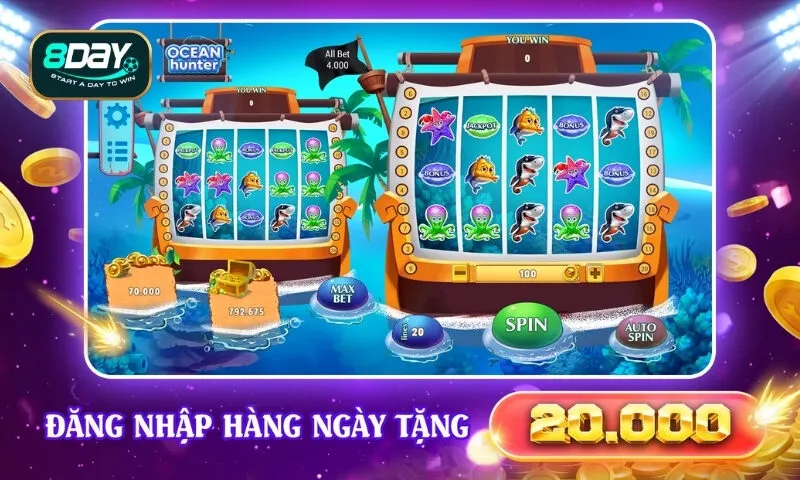 Đến với 8DAY để trải nghiệm nổ hũ với những phần thưởng cực lớn