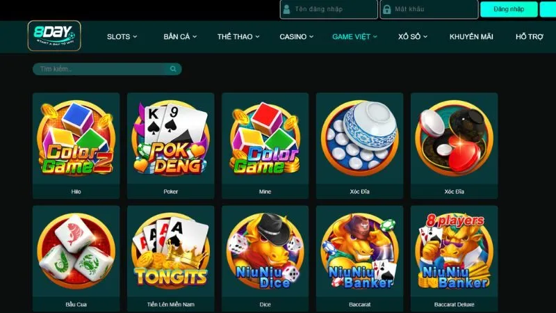 Kho game đa dạng, đặc sắc