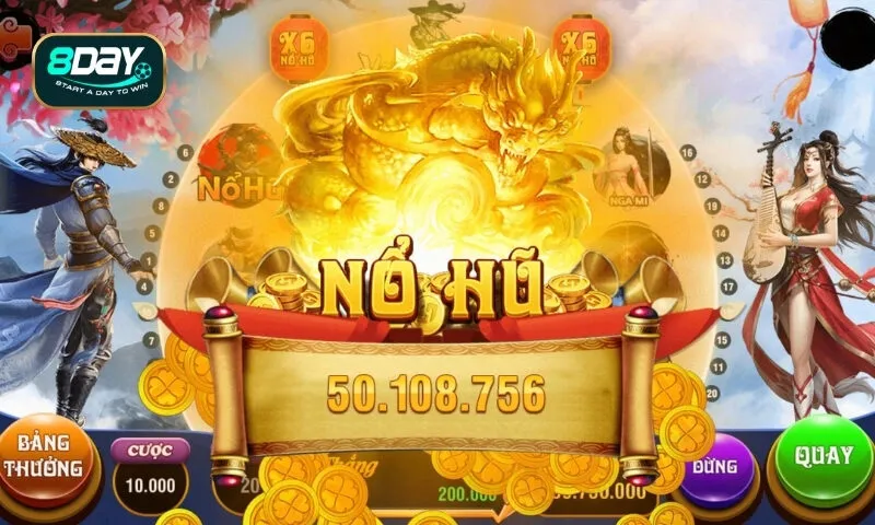 Sảnh quay hũ uy tín của nhà cái 8DAY